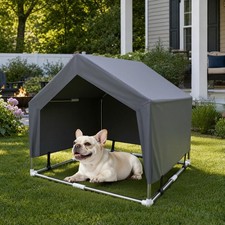 Outdoor Dog House Tent Stainless Steel Frame Dog Shade Shelter Medium Dog Pet