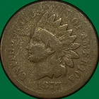 1877 Indian Head Cent Choice Good G+/VG Coin, Scratch #45321
