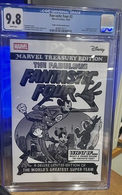 Fantastic Four #2 1:100 Pastrovicchio B/W Disney CGC 9.8 rare Mint marvel graded