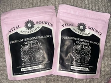 2 X - Vital Source Nutrition Premium Feminine Balance 60 Gummies Each Pineapple