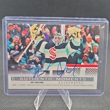 Upper Deck 2024-25 SP Authentic Joey Daccord Kraken AM-JD Authentic Moments Auto