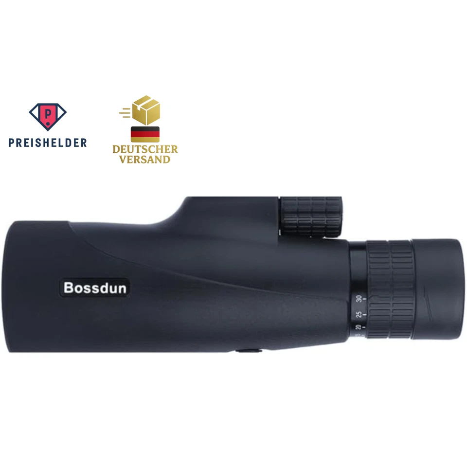 BOSSDUN Zoom monoculare 10-30x50 - binocolo HD con supporto cellulare e treppiede per esterno