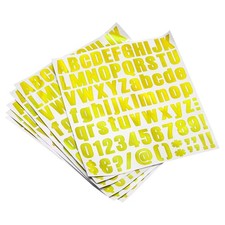 Letter Alphabet Number Stickers, Gold 1",8 Sheets,81 Count/Sheet