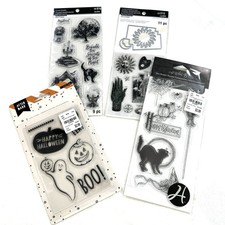 Halloween Clear Stamps Acrylic Stamp Die Lot NEW Crate Paper Crafts craft 32pc