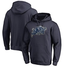 Men's Navy Navy Midshipmen Static Logo Pullover Hoodie