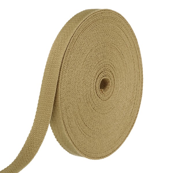 Baumwollband 0.8 Zoll 15.3 Yard Polyester Baumwollband Riemen Khaki-image