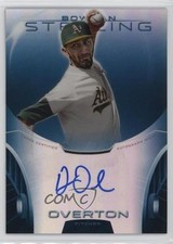 2013 Bowman Sterling Prospect Blue Refractor /25 Dillon Overton Auto 0n8h