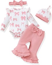 Renotemy Preemie Newborn Baby Girl Clothes Infant Romper Fall Winter Outfits Gif