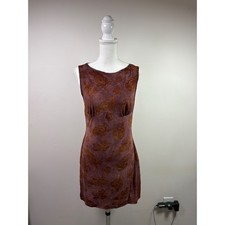 Forever 21 x SHEIN Burgundy Floral Burnout Velvet Mini Dress Size L Sleeveless