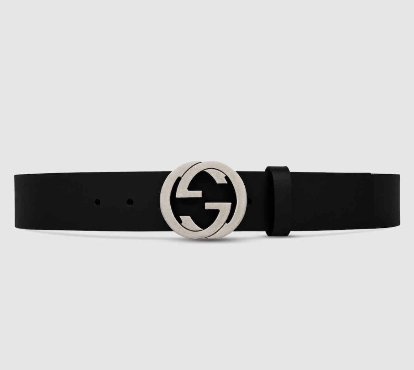 BNWT Gucci Interlocking G Black Silver Belt 95/38 - New with Tags