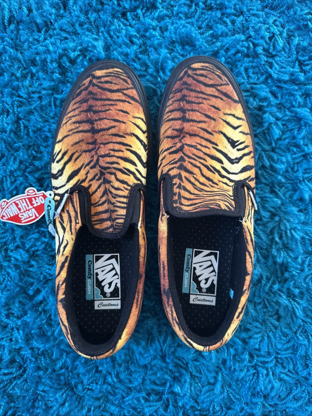 Slip On Personalizzato Vans Stampa Tigre 10 5