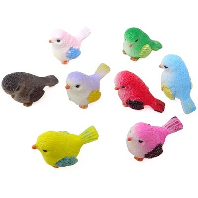 8PCS Cute Mini Bird Decorative Figurines, Miniature Bird Figurines, Simulation B