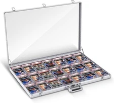 Trade Show Display Case Table Top Portable Aluminum Sports Card Display Case