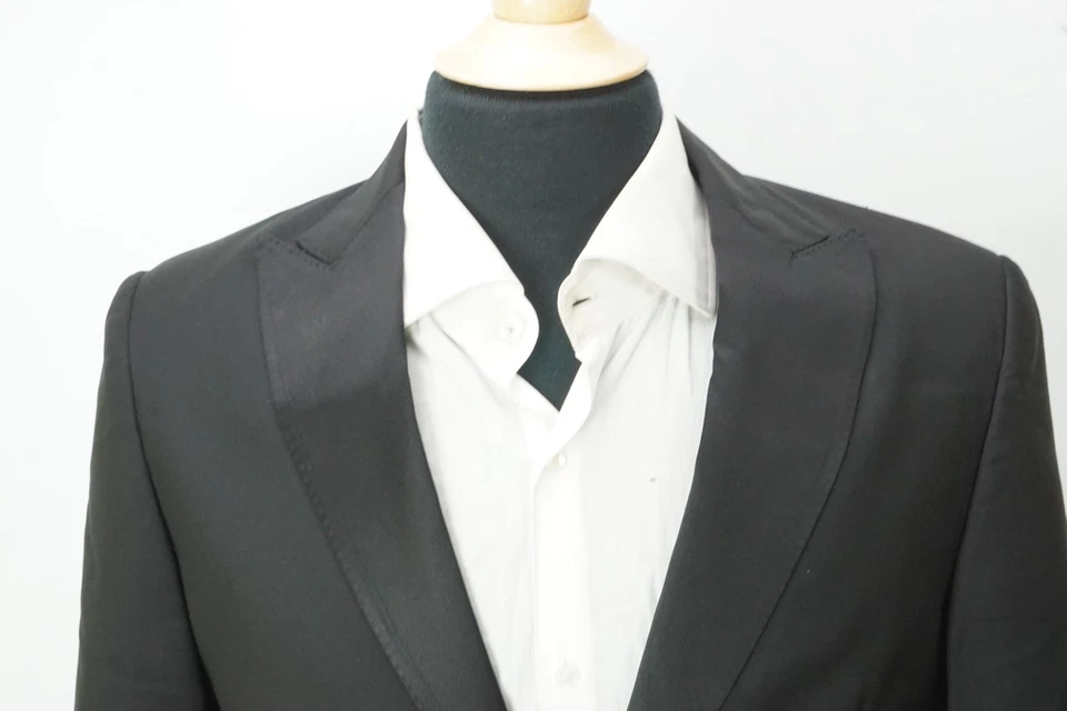 John Varvatos Two Button 100% Wool Black 2 Pc Formal Tuxedo Jacket Pants 36R - Image 2 of 4