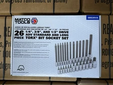 Matco Torx Bit Socket Set 1/4, 3/8 And 1/2 Drives (26 Piece Set) SBS26VA