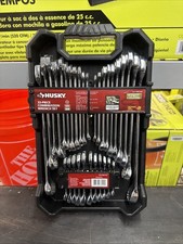 Husky Sae And Metric Combination Wrench Set With Tray 32-piece Mm 1013869840 Husky Sae And Metric Combination Wrench Set With Tray 32-piece Mm 1013869840