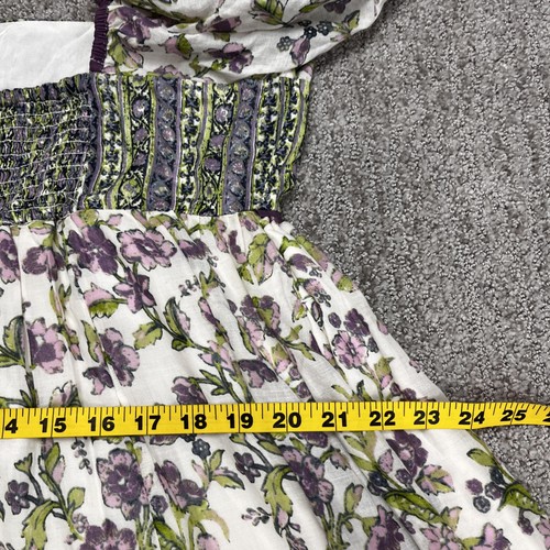 Free People blusa donna grande avorio floreale boho contadina fumè OB1846452 - Foto 21 di 24