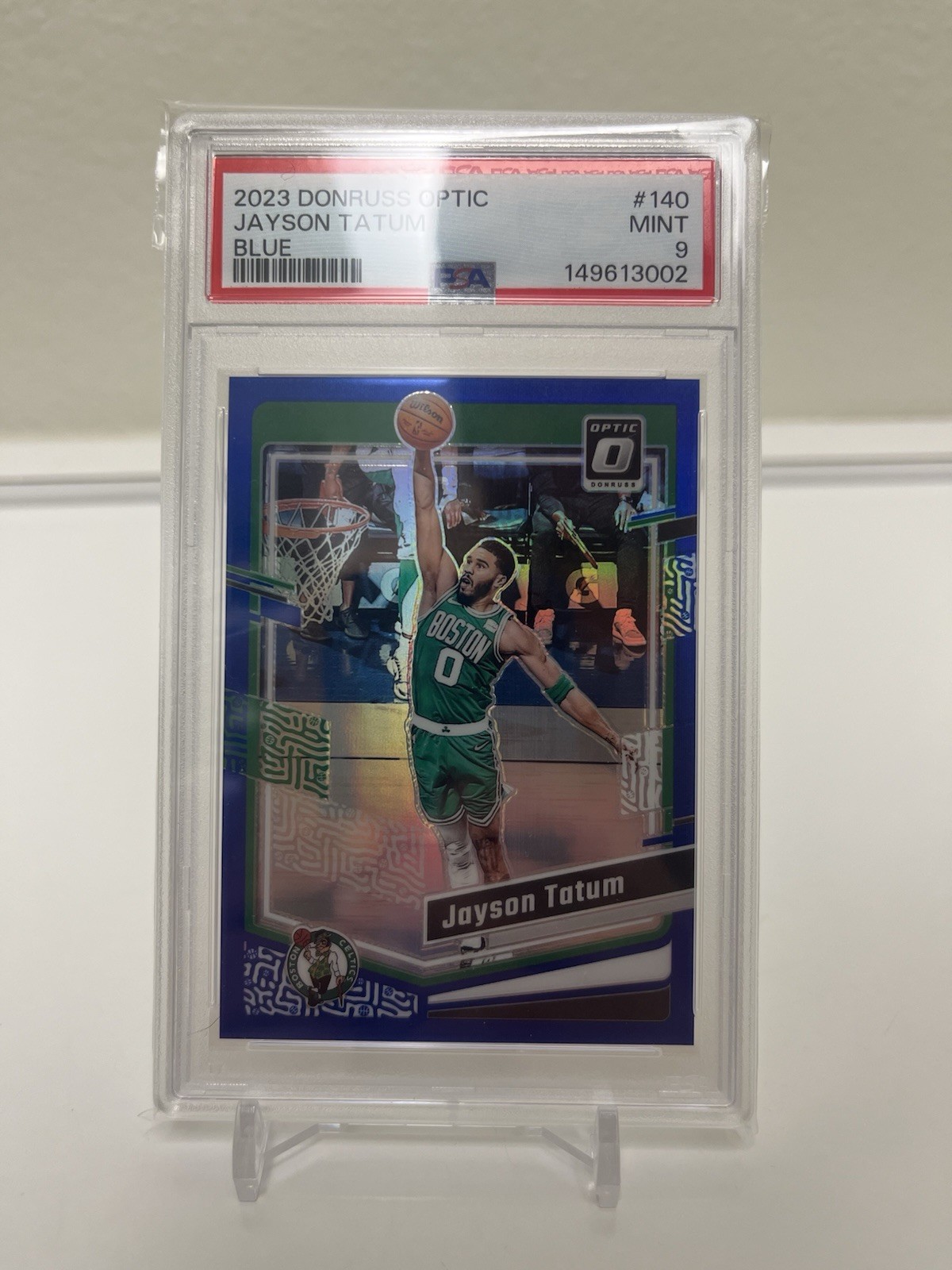 2023 Donruss Optic - Jayson Tatum Blue Prizm /49 PSA 9 🔥 Celtics 🍀 view 3