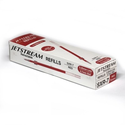 uni-ball 12 Stück Gelschreiber-Mine (SXR-7-R), rot passend zu Jetstream SXN-217