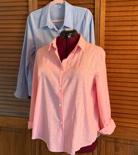 Unbranded Baby Doll Button up Blouse Pink or Blue Med or LG