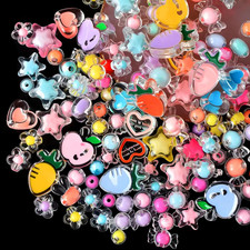 0.5 Lb DIY Kawaii Acrylic Beads Set, Bulk Pack, Cute Plastic Charm Beads for ...