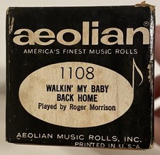 aeolian Player Piano Word Roll 1108 - Walkin' My Baby Back Home