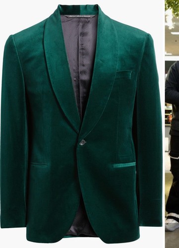 Jack Victor Edison Shawl Collar Stretch Velvet Dinner Jacket $798