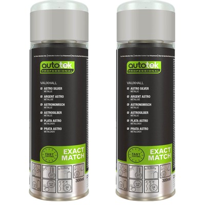 Autotek Vauxhall (Opel) Astro Silver schnelltrocknender Aerosol-Sprühlack 300 ml x2
