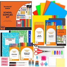 Shuttle Art 102 PCS Back to School Supplies Kit