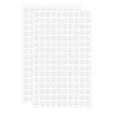 2 Sheets Screw Hole Stickers 12mm 140 in 1 Self-Adhesive Stickers, White