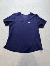 FIGS Scrub Top Technical Collection XXL Navy V Neck Short Sleeve Healthcare