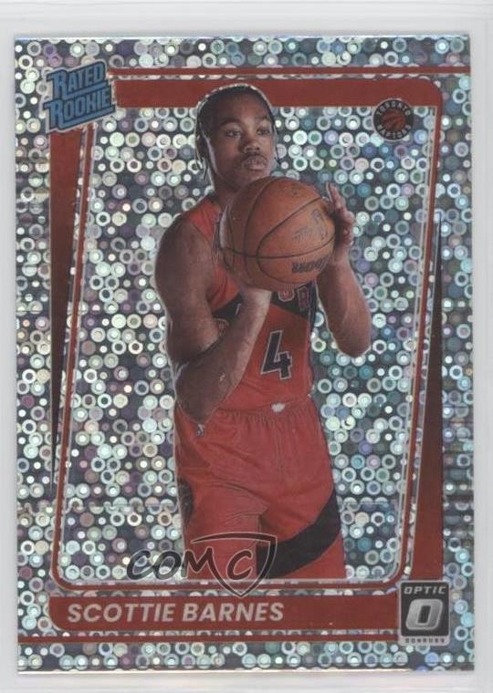 2021-22 Donruss Optic Rated Fast Break Holo Prizm Scottie Barnes Rookie RC 06or