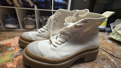 & Other Stories Canvas Rubber Sole Boots Size 39/8.5