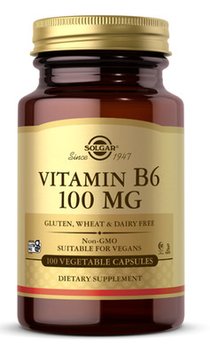 Vitamin B6 100 mg 100 Gemüsekapseln Solgar
