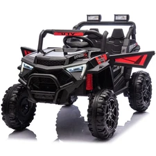 24V Kids Electric Car Ride on UTV Battery Power Wheels with Remote Control Black