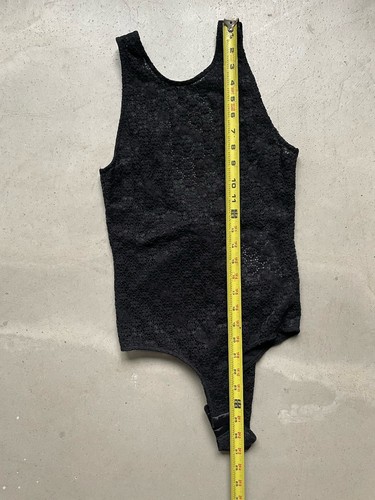 GANNI Women's Size Small Bodysuit Black Lace Intimates Sleeveless Open Back NWT - 第 7/14 張圖片