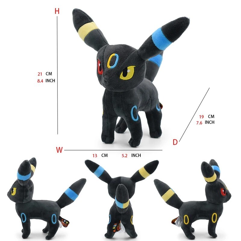 Official Pok&eacute;mon Eeveelution Plush Set Leafeon Vaporeon Gla