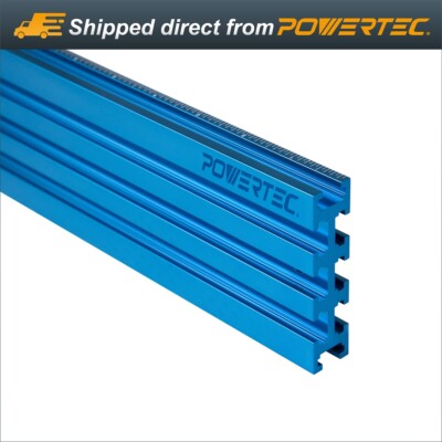 POWERTEC 3 x 24'' Aluminum Multi T-Track Fence with Laser Measure Right to Left
