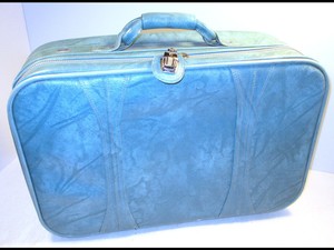 blue marble suitcase