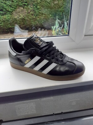 adidas gazelle black white uk size leather UK
