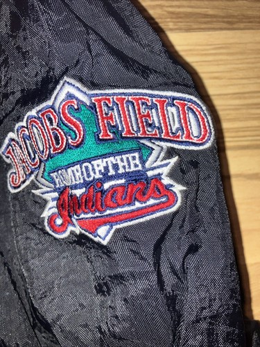 Cleveland Indians VTG Y2K Pullover Jacket Windbreaker Youth S 90s Jacobs Field - Picture 4 of 6