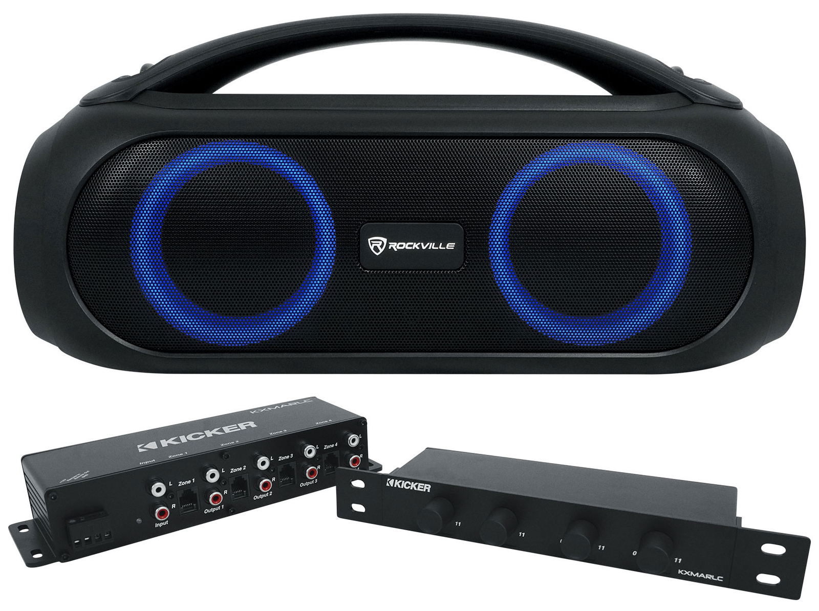 Kicker 48KXMARLC 4-зонный пульт дистанционного управления для лодок фургонов 4 морских усилителя Бумбокс