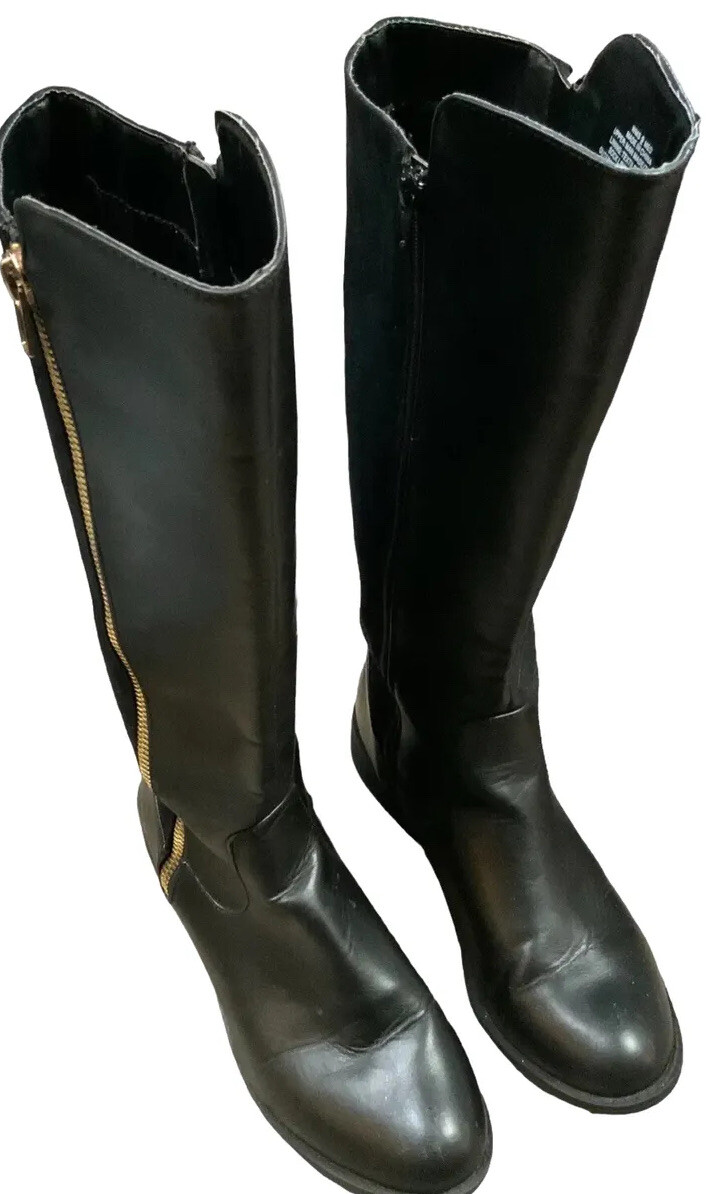 Kohls Lauren Conrad Women's US Sz. 9M Black Knee High Boots Suede