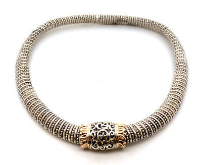 Designer Alwand Vahan 925 Sterling Silver 14K Gold Enhancer Pendant Necklace