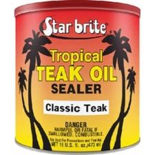 Star Brite Tropical Teak Sealer Classic Teak 16oz - Protect Your Teak Surfaces