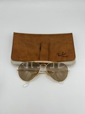 58 14mm VINTAGE B L RAY-BAN 24K GEP PHOTO-BROWN CHANGEABLES AVIATOR SUNGLASSES