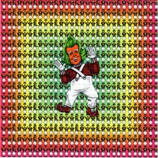 OOMPAH LOOMPAH BLOTTER ART perforated sheet paper psychedelic art