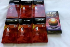 7 - TDK Premium Quality HS T-120 VHS Tapes 6HRS Brand New Factory Sealed  