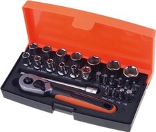 Bahco High Quality 1/4 Quarter Drive Socket And Screwdriver Set Torx Allen Boxed