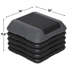 16" x 16" Step Platforms Aerobic Steppers Adjustable Workout Fitness Exercise